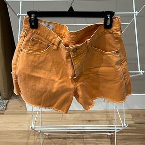 Orange Jean shorts
